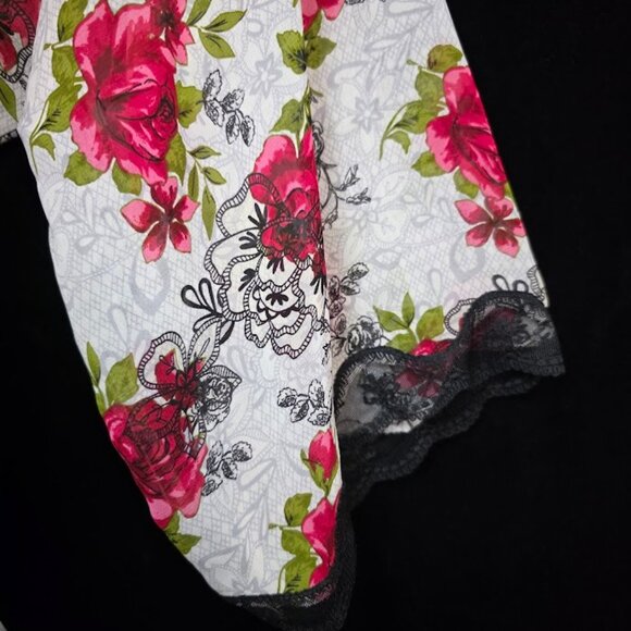 Vintage Seductivewear by Cinema Etoile Floral Lace Robe S - Picture 6 of 14